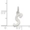 Sterling Silver Small Initial Letter S Charm Pendant Jewerly 19mm x 8mm